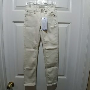 NWT Justice Cream Stretch Jeans